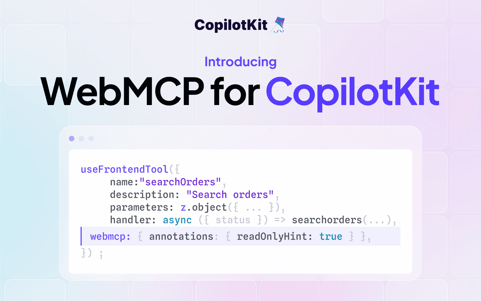 Introducing WebMCP for CopilotKit